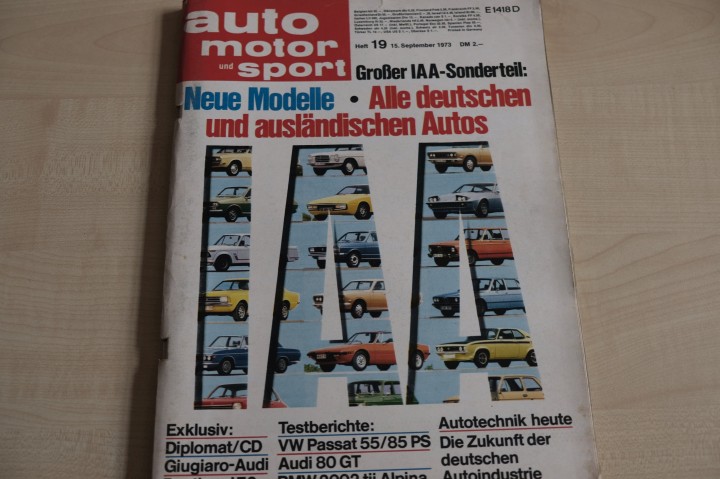 Deckblatt Auto Motor und Sport (19/1973)